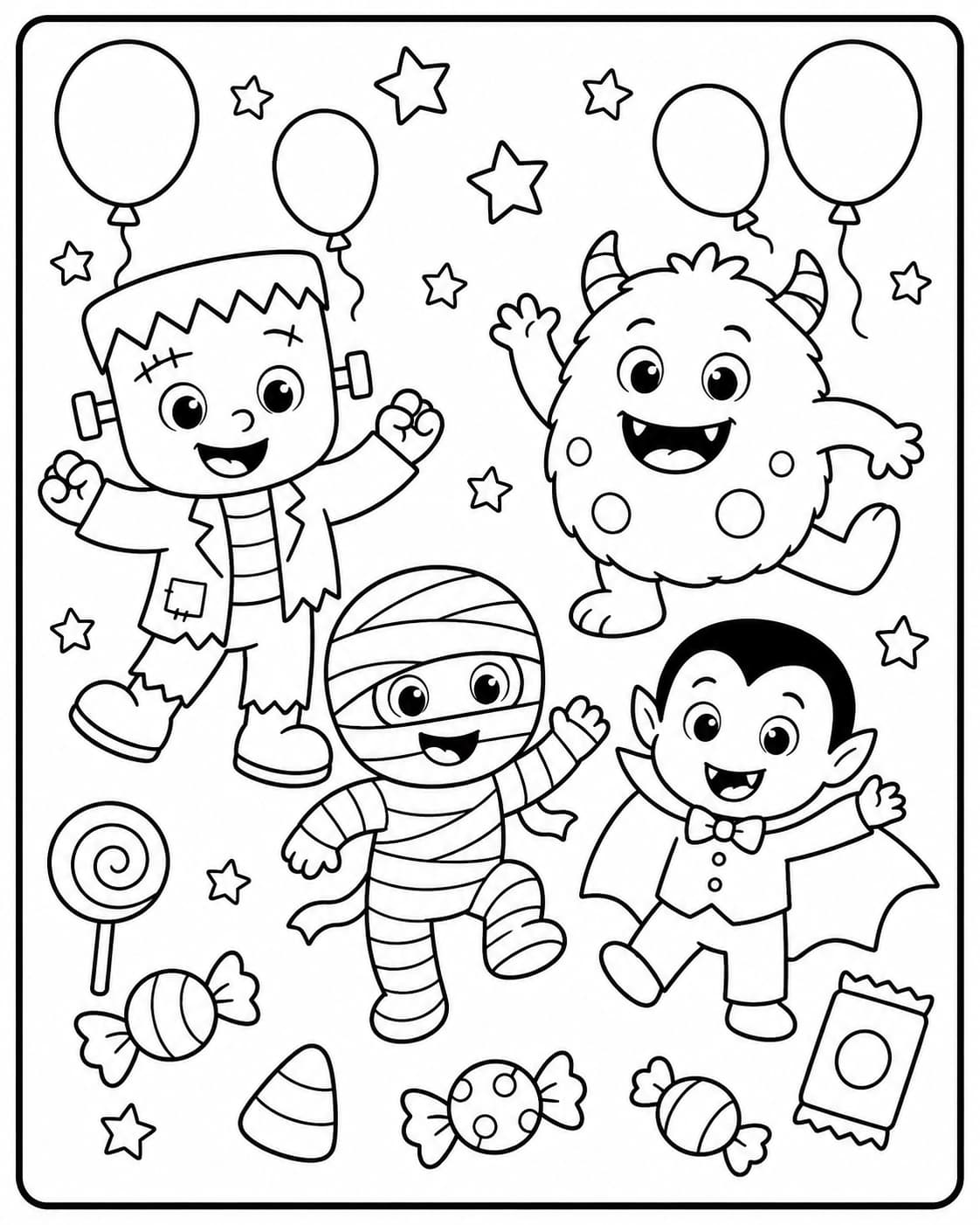 Halloween Motiv 6 als kostenloses Ausmalbild für Kinder